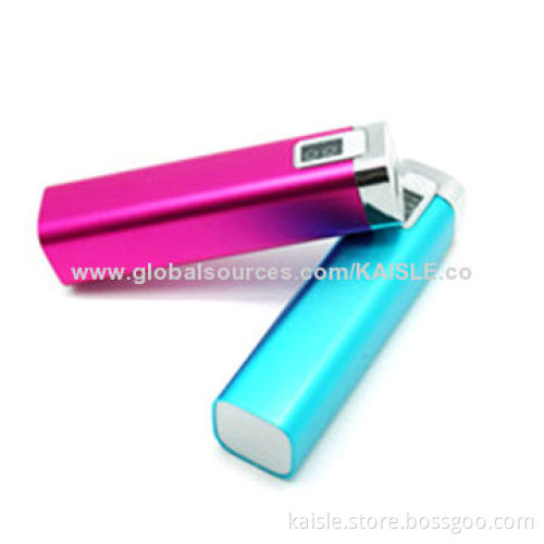 Power Banks with 2,800mAh Capacity, 18650 Battery, Short-circuit Protection, LCD Power Indicator